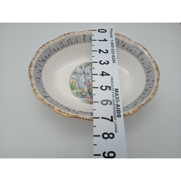 Royal Albert Silver Birch Oval Vegetable Serving Dish Bone China 1940 - Picture 5 of 6